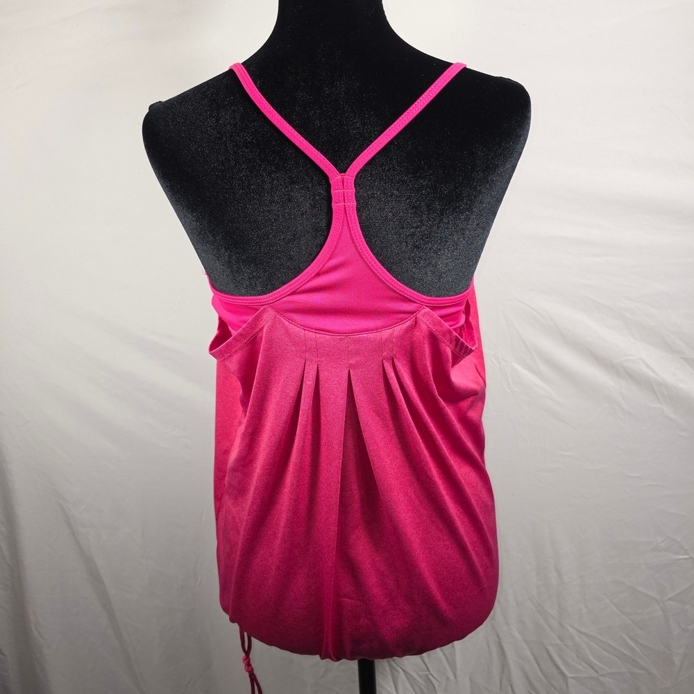Champion C9 Duo Dry Pink Heather Racerback Tank Top with Built-in Bra Small - Picture 2 of 9